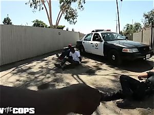 tear up the Cops - milky lady cop fucked by 3 BBCs